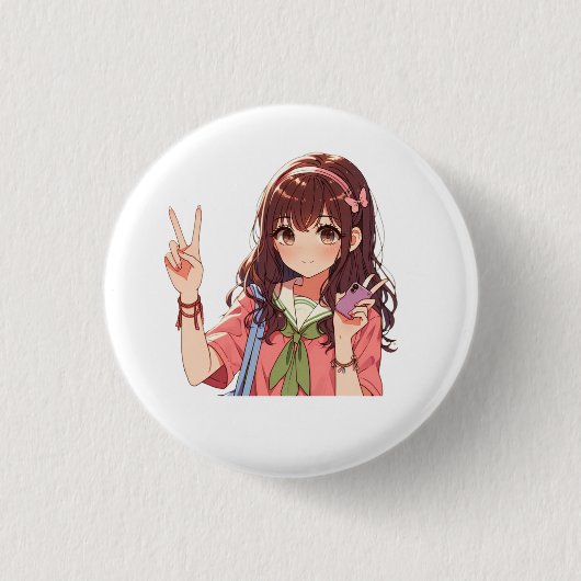 Broche (Botton) Ohayo Button (Vorderseite)