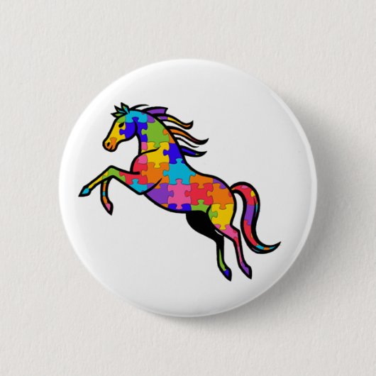 Broche (Botton) Quebra-Cabeça - Cavalo Button (Vorderseite)