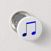 Broche (Button) Dupla Colcheia Azul Button (Vorne & Hinten)