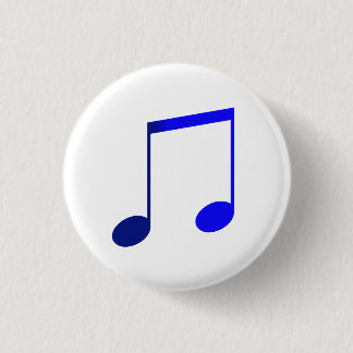 Broche (Button) Dupla Colcheia Azul Button