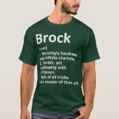 BROCK Definition Personalized Name Funny Gift T-Shirt (Vorderseite)