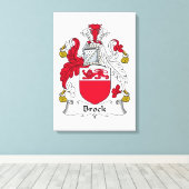 Brock Familienwappen Leinwanddruck (Insitu (Holzboden))