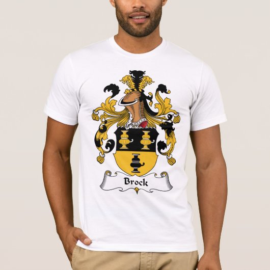Brock Familienwappen T-Shirt (Vorderseite)