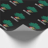 Brock n Roll Funny Veggie Broccoli Pun Dark BG Geschenkpapier (Ecke)