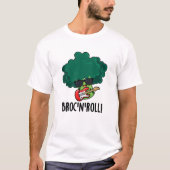 Brock n Roll Funny Veggie Broccoli Pun T-Shirt (Vorderseite)