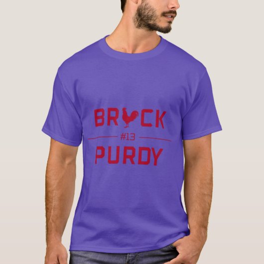 BROCK PURDY 13 rot Oversized T-Shirt (Vorderseite)