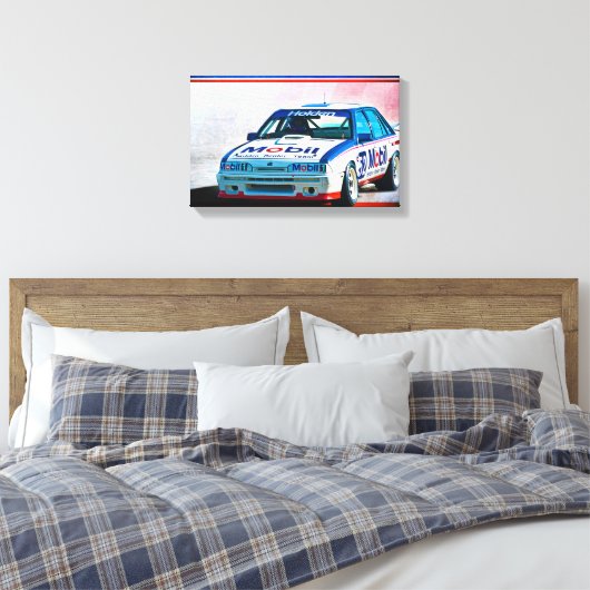 Brock VL Group A Commodore Wrapped Canvas Leinwanddruck (Insitu (Schlafzimmer))