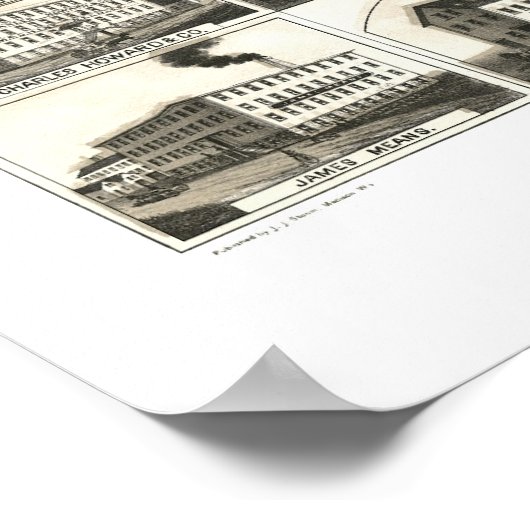 Brockton, MA Panoramic Map - 1882 Poster (Ecke)