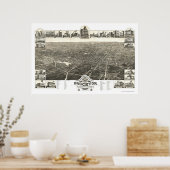 Brockton, MA Panoramic Map - 1882 Poster (Küche)