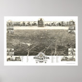Brockton, MA Panoramic Map - 1882 Poster (Vorne)