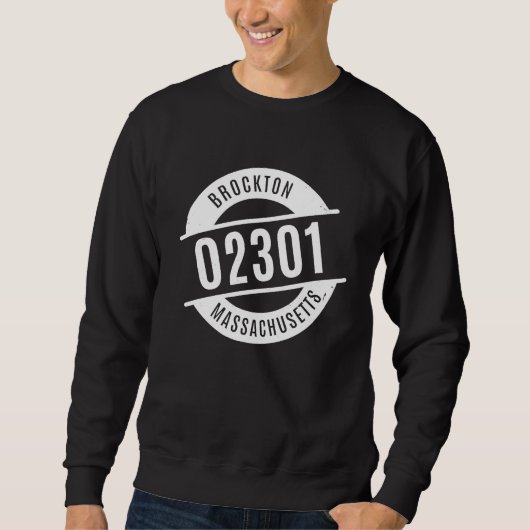 Brockton Massachusetts 02301 Zip Code Distressed Sweatshirt (Vorderseite)