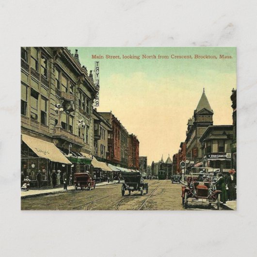 Brockton, Massachusetts, Vintag 1910 Postkarte (Vorderseite)