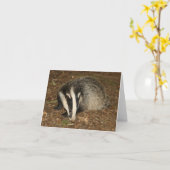 Brockwatch Dachs-Grußkarte Karte (Gelbe Blume)