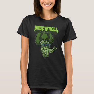 Broc'n'roll Veggie Vegan Vegetarian Broccoli T-Shirt