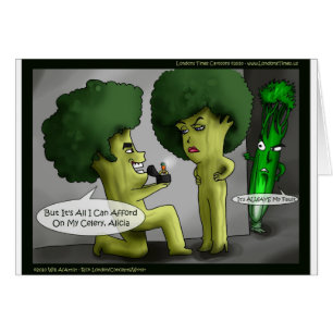 Brocolli Bride Funny Cards T-Shirts Tasse und Gesc