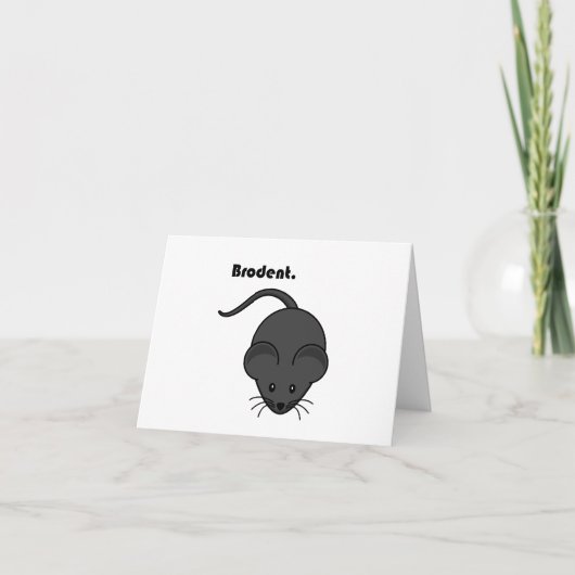 Brodent Bro Cartoon, Funny Gray Rat oder Mouse Pub (Vorderseite)