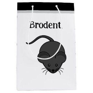 Brodent Bro Cartoon, Lustiger Grauer Ratte oder Ma Mittlere Geschenktüte