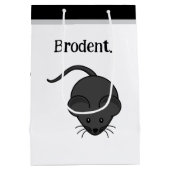 Brodent Bro Cartoon, Lustiger Grauer Ratte oder Ma Mittlere Geschenktüte (Rückseite)