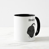 Brodent Bro Cartoon, Lustiger Grauer Ratte oder Ma Tasse (VorderseiteRechts)