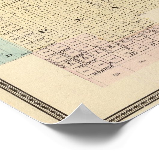 Brodhead and Village Monroe, Grüne Gemeinde Poster (Ecke)