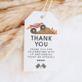 BRODI Red Monster Truck Birthday Party Gefallen Geschenkanhänger