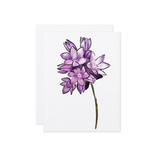 Brodiaea-Blume Karte (Vorderseite/Rückseite Beispiel)