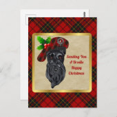 Brodie Clan Abzeichen & Tartan Christmas Postkarte (Vorne/Hinten)