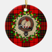 Brodie Clan Abzeichen & Tartan Personalisiert Xmas Keramik Ornament (Vorne)