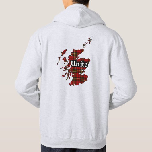 Brodie Clan Abzeichen und Tartan Adult Hoodie (Rückseite)