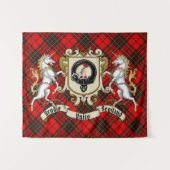 Brodie Clan Abzeichen & Unicorns w/Tartan Wandteppich (Vorderseite (Horizontal))