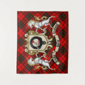 Brodie Clan Abzeichen & Unicorns w/Tartan Wandteppich (Vorderseite)