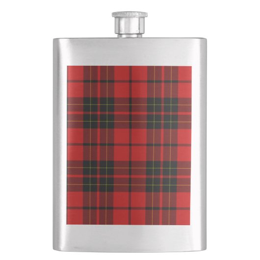 Brodie Clan Tartan kariert Flachmann (Vorderseite)