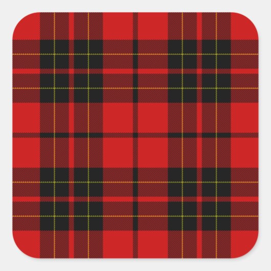 Brodie Clan Tartan kariert Quadratischer Aufkleber (Vorderseite)