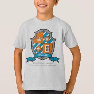 Brodie Jungs B Name & Bedeutung Ritter Schild T-Shirt