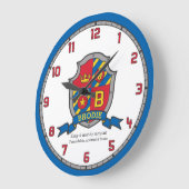 Brodie Name bedeutet heraldry Shield Letter B Löwe Große Wanduhr (Winkel)