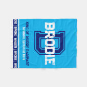 Brodie Name bedeutet Sportmonogramm hellblau Fleecedecke (Vorderseite (Horizontal))