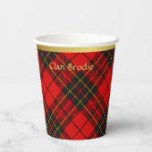Brodie Personalisiert Tartan Christmas Pappbecher (Rückseite)