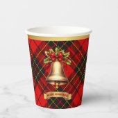 Brodie Personalisiert Tartan Christmas Pappbecher (Vorderseite)
