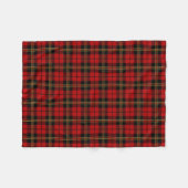 Brodie Red Family Tartan Kariertes Muster Fleecedecke (Vorderseite (Horizontal))