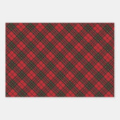 Brodie Red Modern Original Scottish Tartan Geschenkpapier Set (Vorderseite 2)