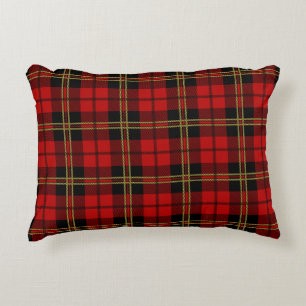 Brodie roter Tartan-kariertes Muster Dekokissen