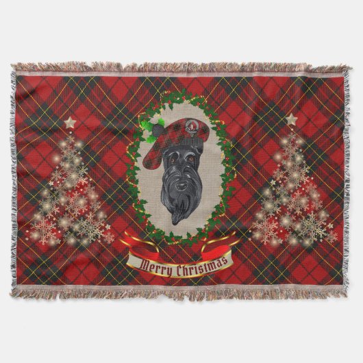 Brodie Scottie Dog Christmas Decke (Vorderseite)