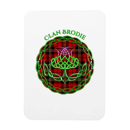 Brodie Scottish Tartan Celtic Thistle Magnet (Vertikal)