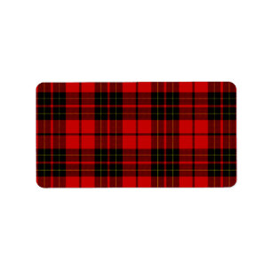 Brodie Tartan kariert Adressaufkleber