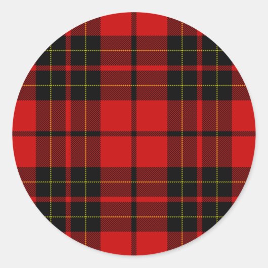 Brodie Tartan kariert Runder Aufkleber (Vorderseite)