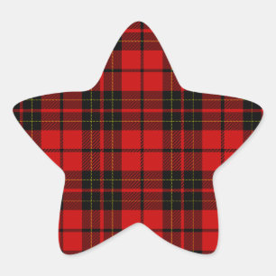 Brodie Tartan kariert Stern-Aufkleber
