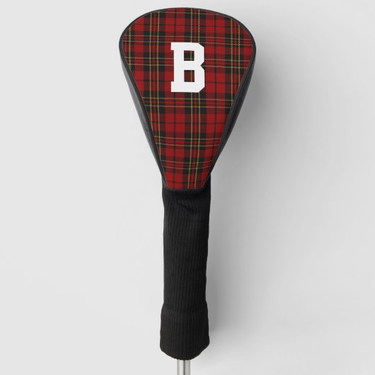 Brodie Tartan Karierte Mit Monogramm Treiberabdeck Golf Headcover (Vorderseite)