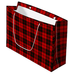 Brodie-Tartan rot-schwarzes Karo Große Geschenktüte