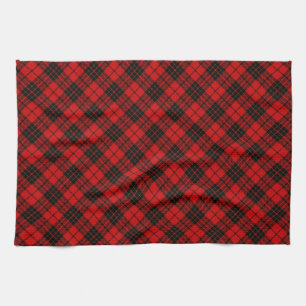 Brodie-Tartan rot-schwarzes Karo Handtuch