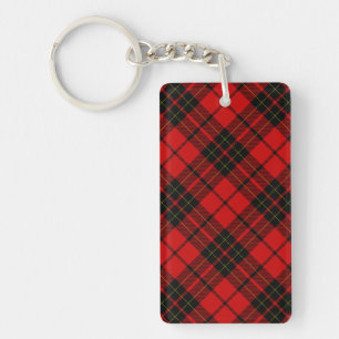 Brodie-Tartan rot-schwarzes Karo Schlüsselanhänger
